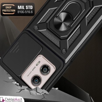 5in1 smūgiams atsparus dėklas su žiedu ir kameros apsauga (Motorola Moto G53)